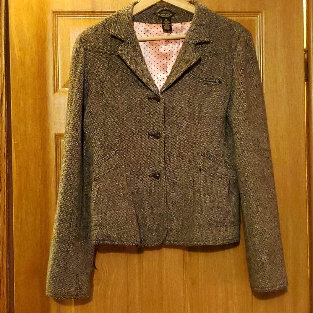 Fossil Women's Brown Wool Blazer